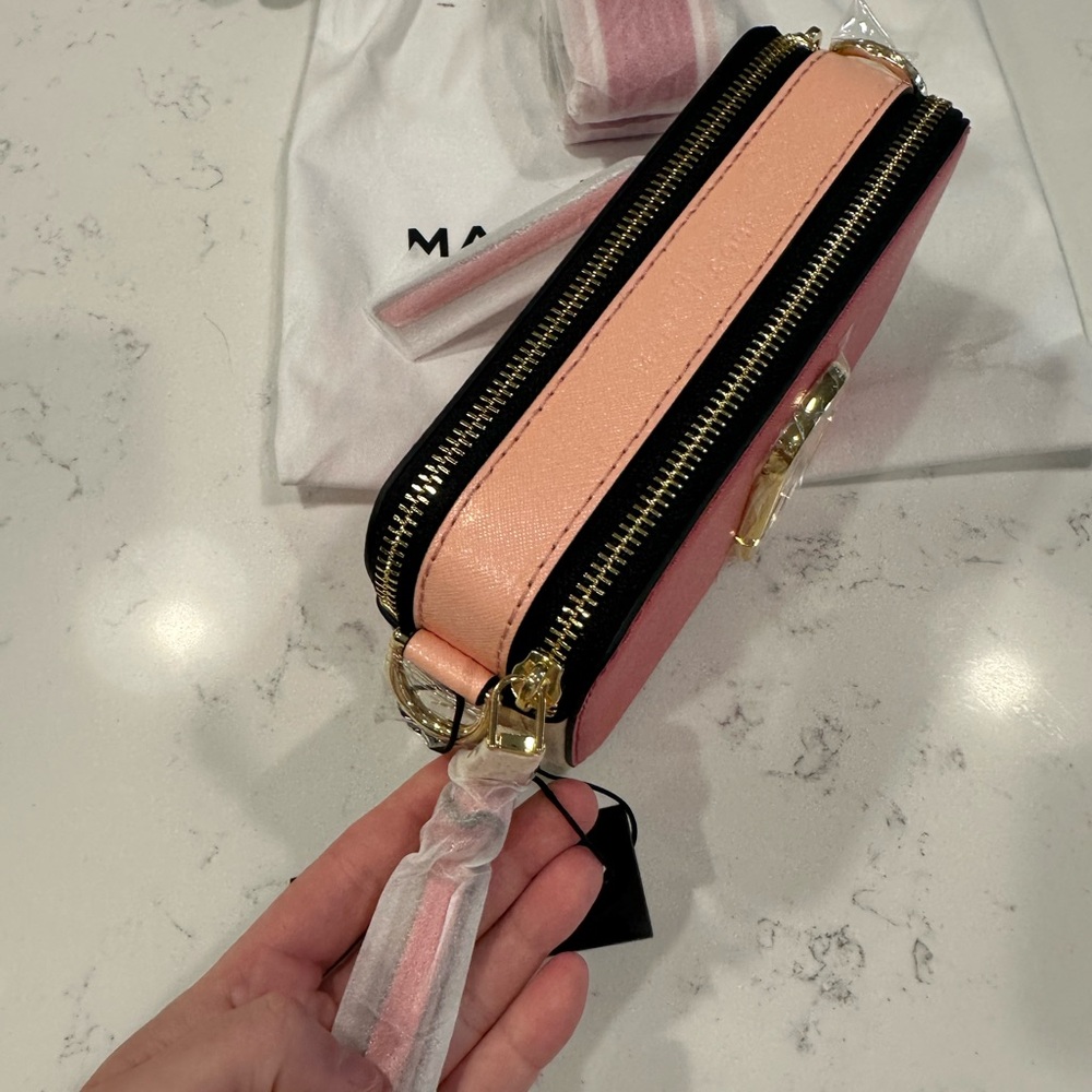 NWT Marc Jacobs Pink & Coral Snapshot Crossbody Bag - Picture 8 of 15